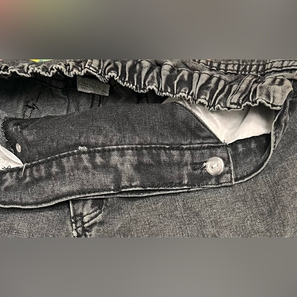 NWOT SXY Plus Women Plain Casual Wide Leg Denim Jeans size 12 (0XL) Color Black - Picture 5 of 8